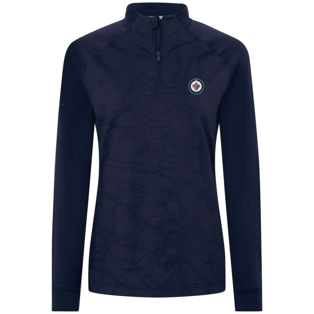 Winnipeg Jets - Levelwear Women's Amethyst Insignia Core Quarter-Zip Jacket Navy