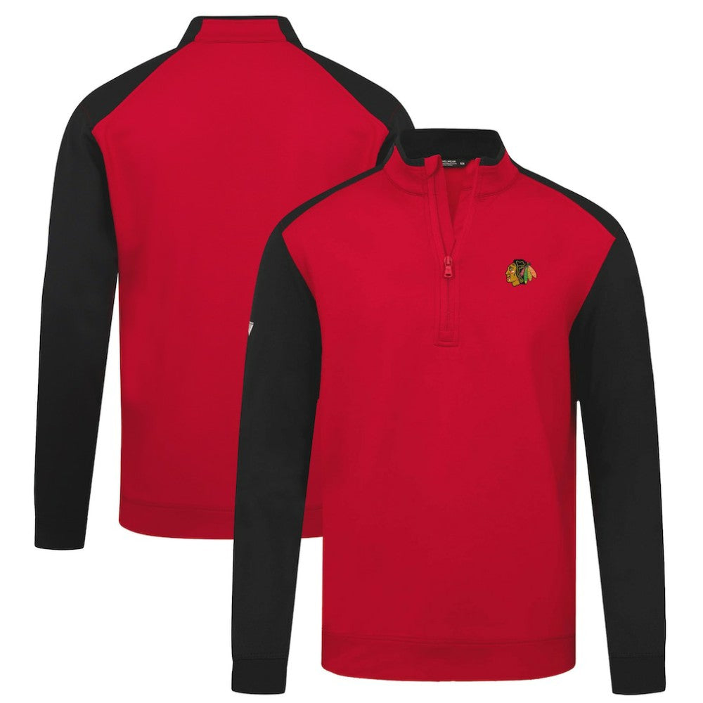 Chicago Blackhawks Levelwear Bayou Insignia Core Quarter-Zip Pullover Top Red