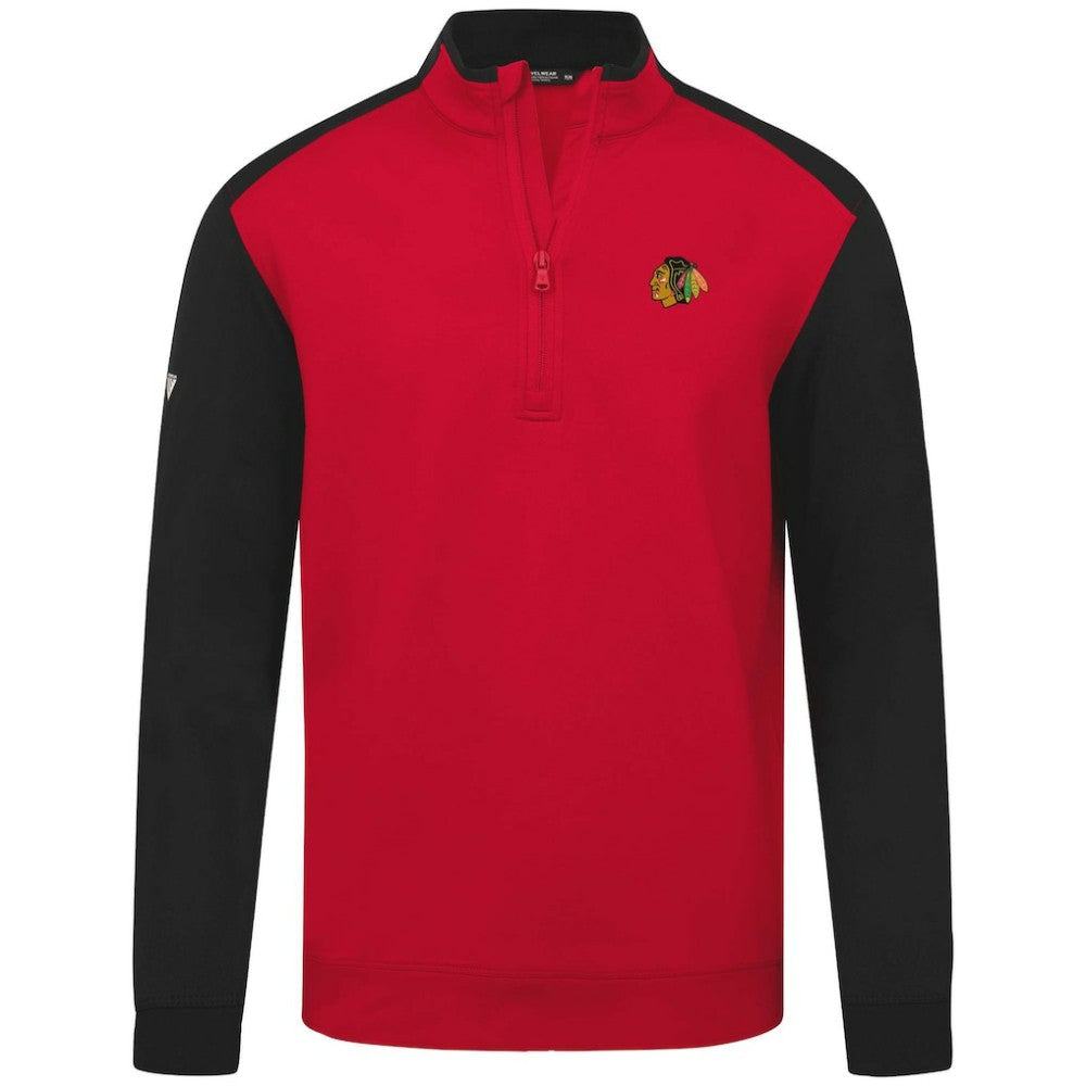 Chicago Blackhawks Levelwear Bayou Insignia Core Quarter-Zip Pullover Top Red