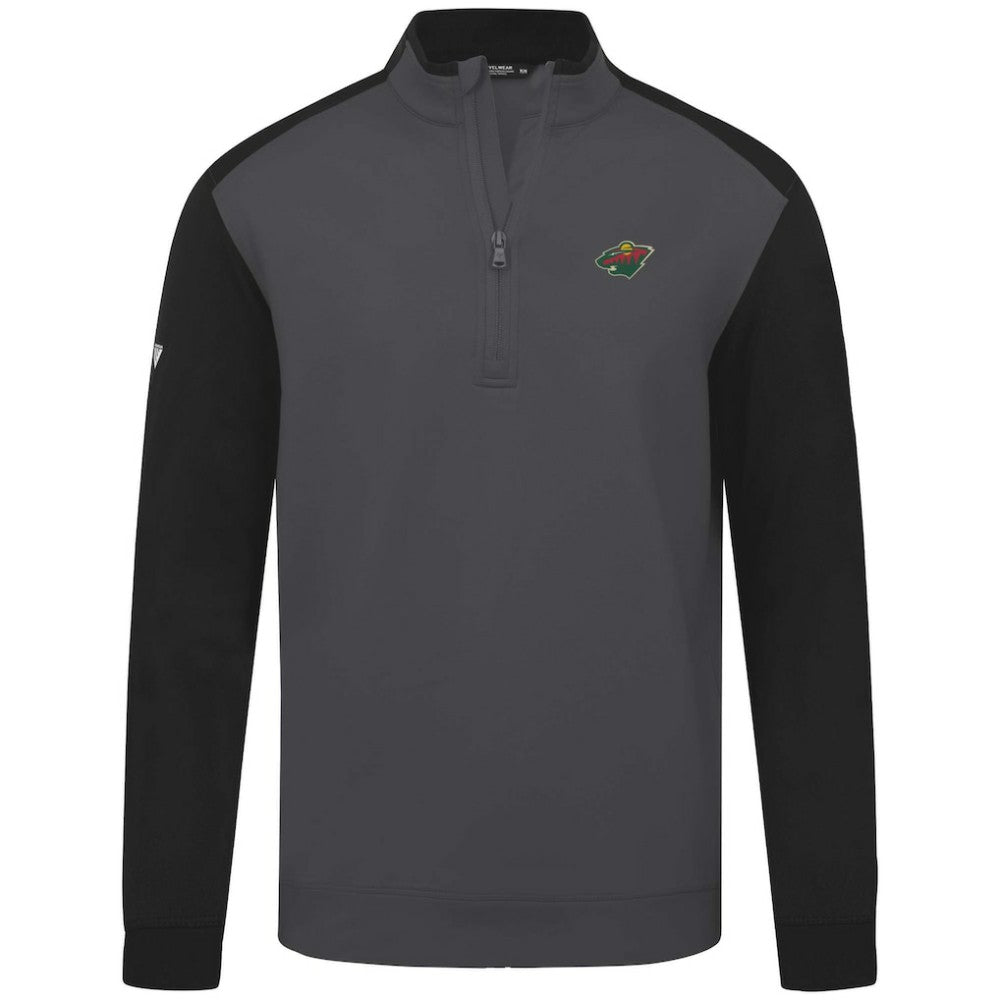 Minnesota Wild - Levelwear Bayou Insignia Core Quarter-Zip Pullover Top Charcoal
