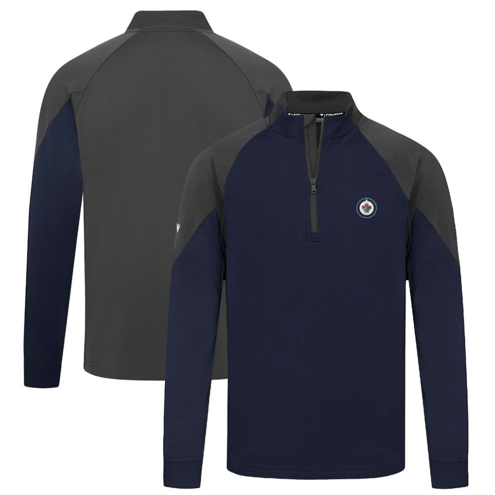 Winnipeg Jets - Levelwear Cadet Insignia Core Quarter-Zip Pullover Top Navy