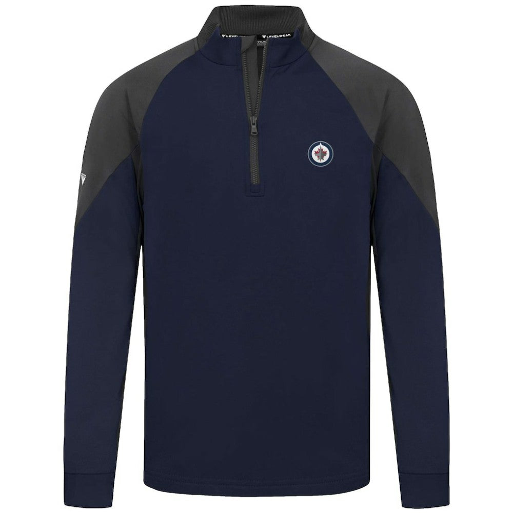 Winnipeg Jets - Levelwear Cadet Insignia Core Quarter-Zip Pullover Top Navy