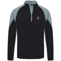 Vegas Golden Knights Levelwear Cadet Insignia Core Quarter-Zip Pullover Top Black