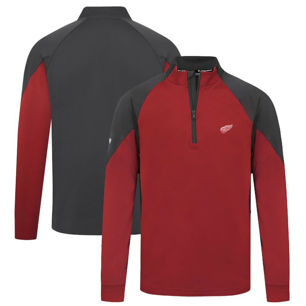 Detroit Red Wings - Levelwear Cadet Insignia Core Quarter-Zip Pullover Top Red