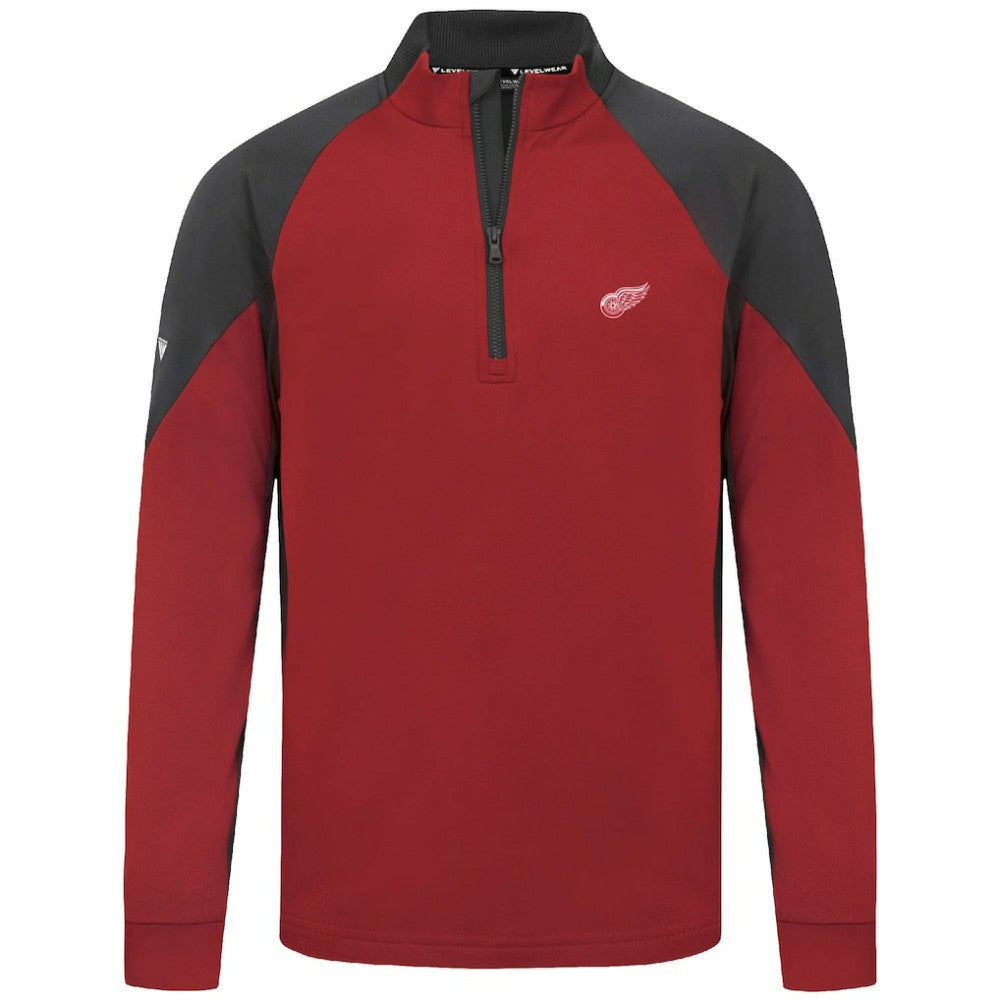 Detroit Red Wings - Levelwear Cadet Insignia Core Quarter-Zip Pullover Top Red