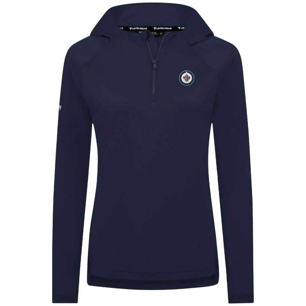 Winnipeg Jets - Levelwear Women's Raven Insignia Core Quarter-Zip Jacket Navy