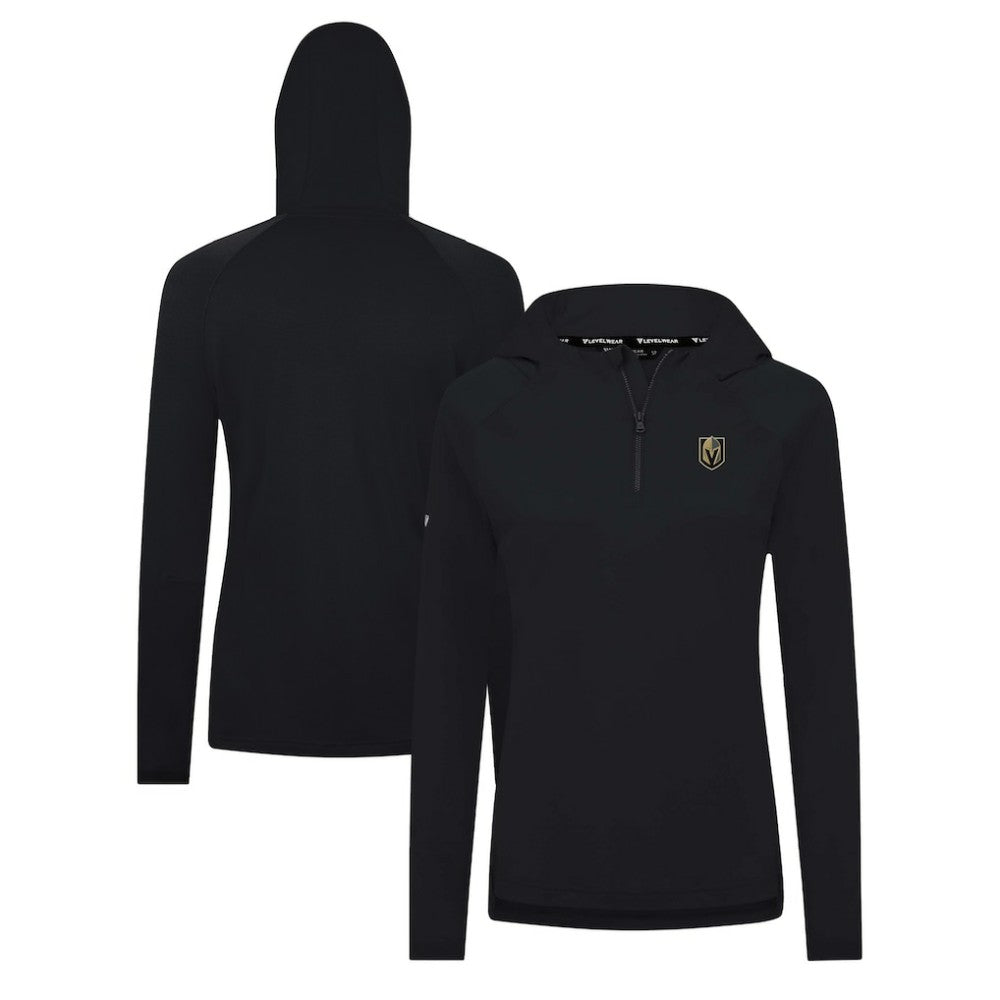 Vegas Golden Knights Levelwear Women's Raven Insignia Core Quarter-Zip Jacket Black