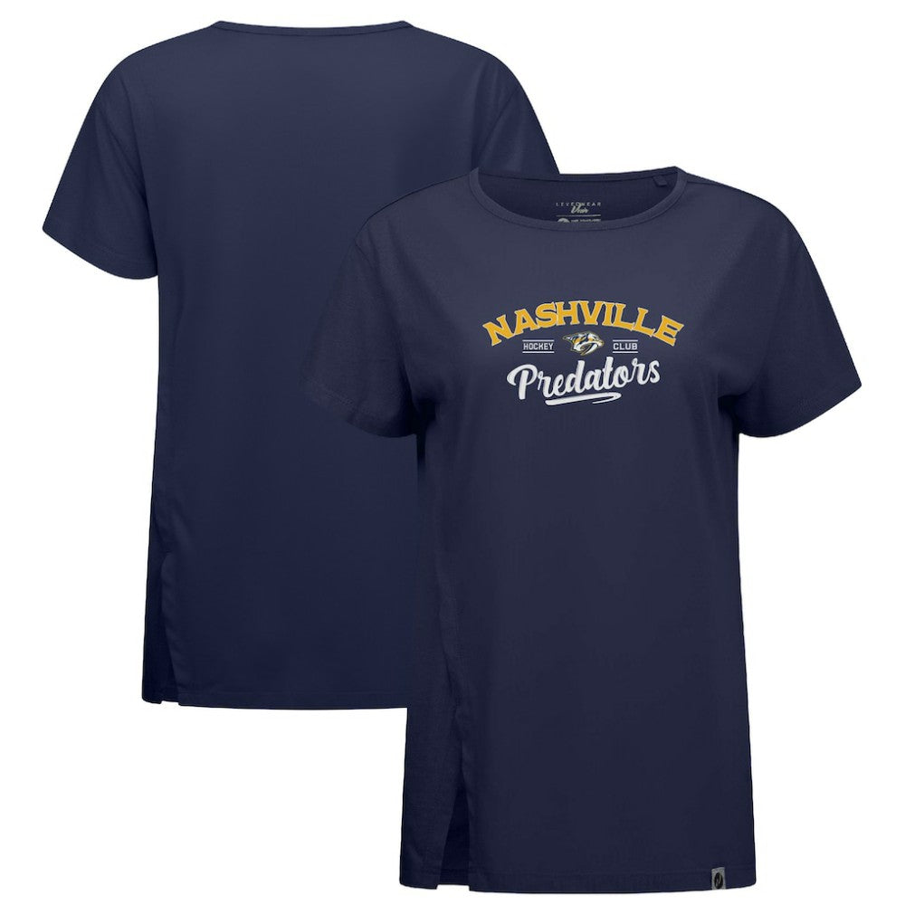 Nashville Predators - Levelwear Women's Influx Ice Wall T-Shirt Navy