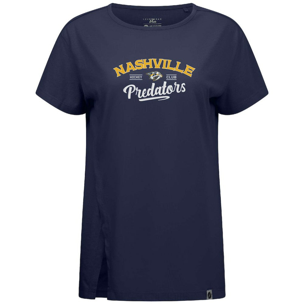 Nashville Predators - Levelwear Women's Influx Ice Wall T-Shirt Navy