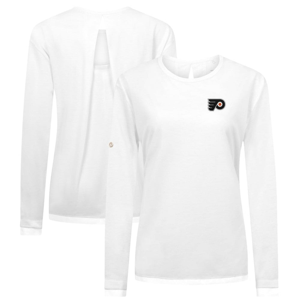 Philadelphia Flyers - Levelwear Women's Sequoia Primary Logo Long Sleeve T-Shirt White