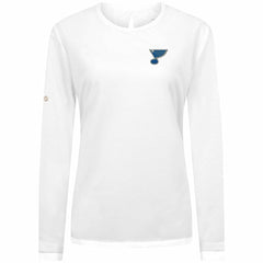 St. Louis Blues - Levelwear Women's Sequoia Primary Logo Long Sleeve T-Shirt White