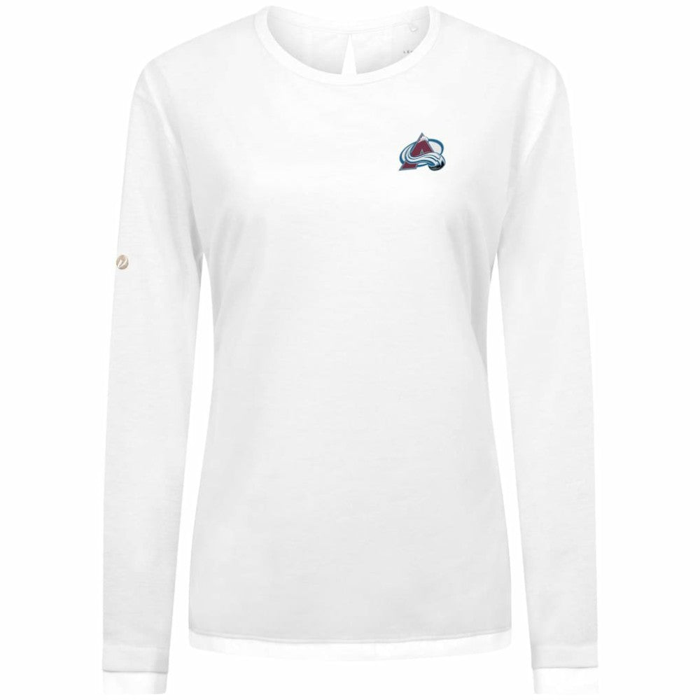 Colorado Avalanche - Levelwear Women's Sequoia Primary Logo Long Sleeve T-Shirt White