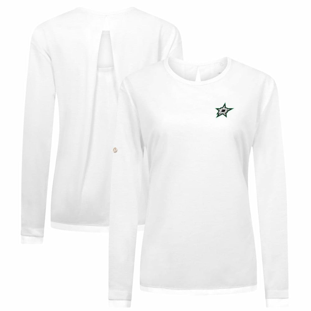 Dallas Stars - Levelwear Women's Sequoia Primary Logo Long Sleeve T-Shirt White