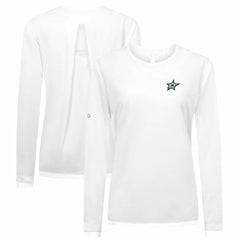Dallas Stars - Levelwear Women's Sequoia Primary Logo Long Sleeve T-Shirt White