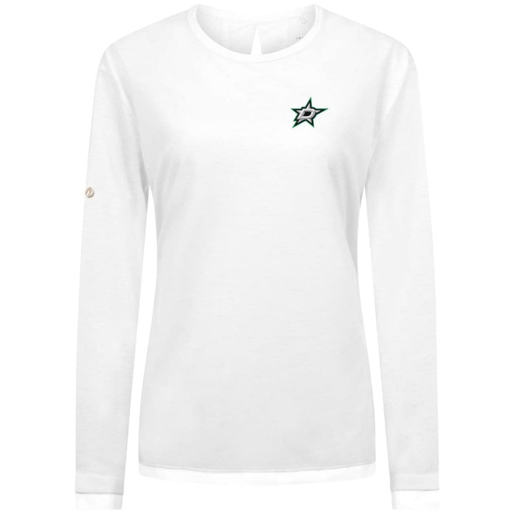 Dallas Stars - Levelwear Women's Sequoia Primary Logo Long Sleeve T-Shirt White