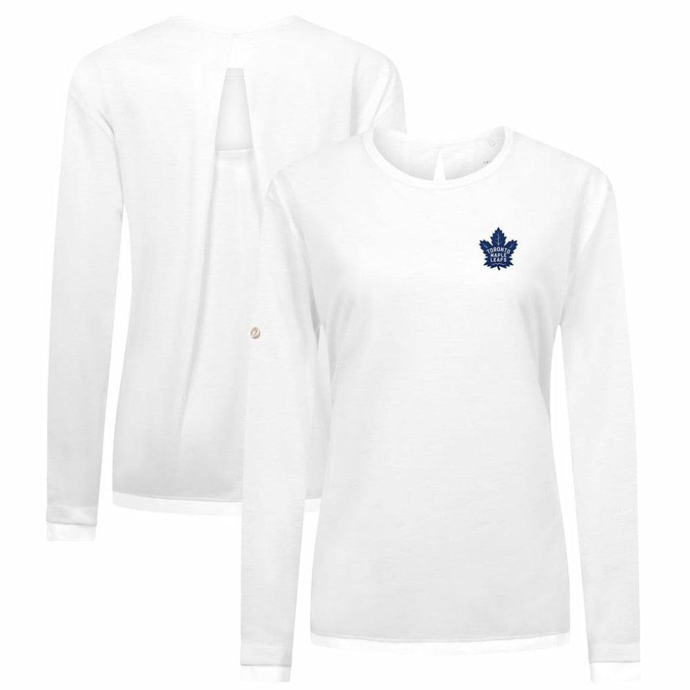 Toronto Maple Leafs - Levelwear Women's Sequoia Primary Logo Long Sleeve T-Shirt White