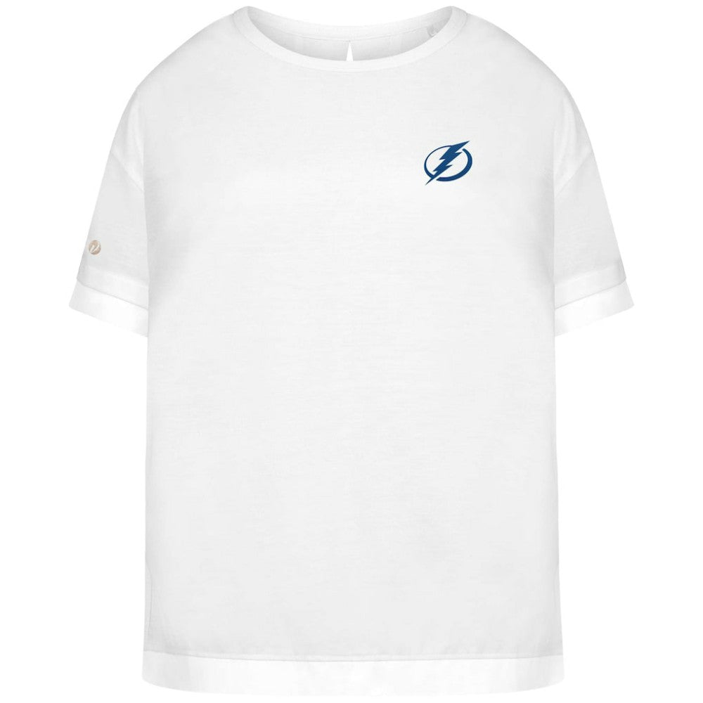 Tampa Bay Lightning - Levelwear Women's Tulip Primary Logo T-Shirt White