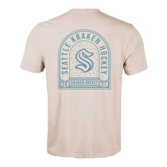 Seattle Kraken Levelwear Richmond Stained Glass T-Shirt Khaki