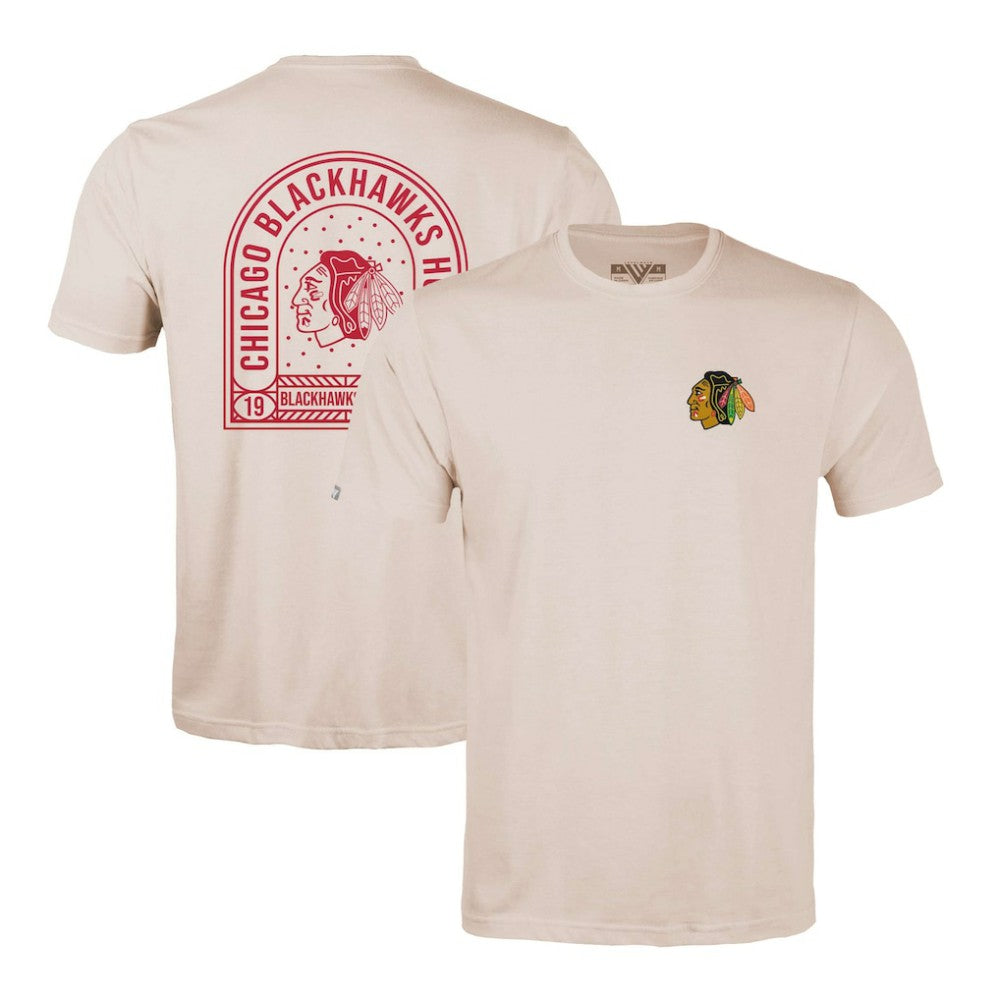 Chicago Blackhawks Levelwear Richmond Stained Glass T-Shirt Khaki