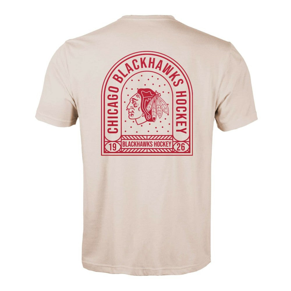 Chicago Blackhawks Levelwear Richmond Stained Glass T-Shirt Khaki