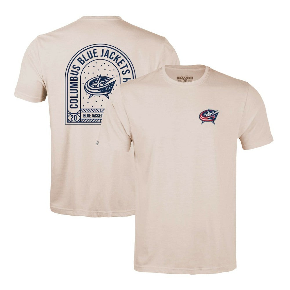 Columbus Blue Jackets - Levelwear Richmond Stained Glass T-Shirt Khaki