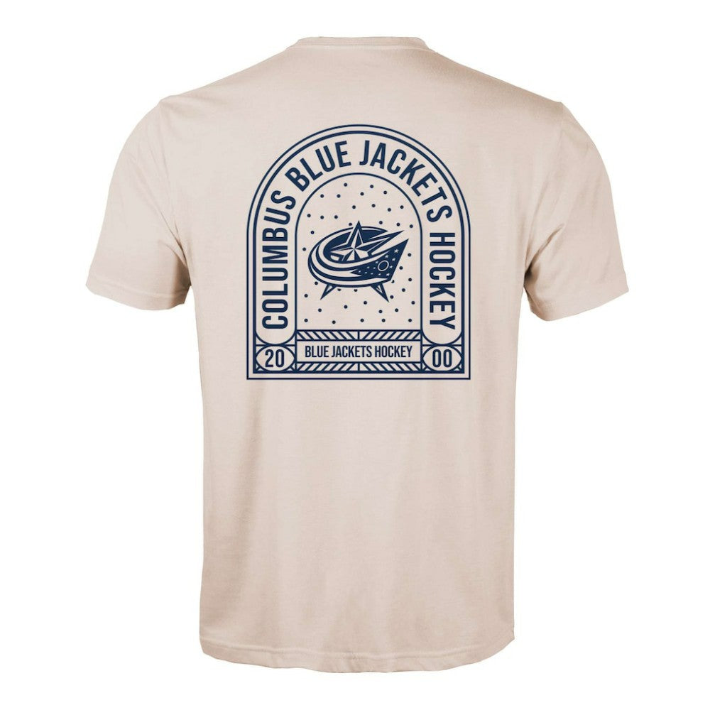 Columbus Blue Jackets - Levelwear Richmond Stained Glass T-Shirt Khaki