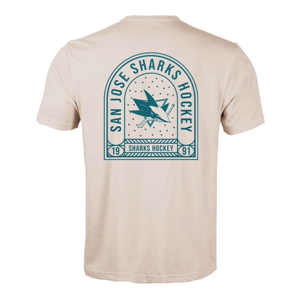 San Jose Sharks - Levelwear Richmond Stained Glass T-Shirt Khaki