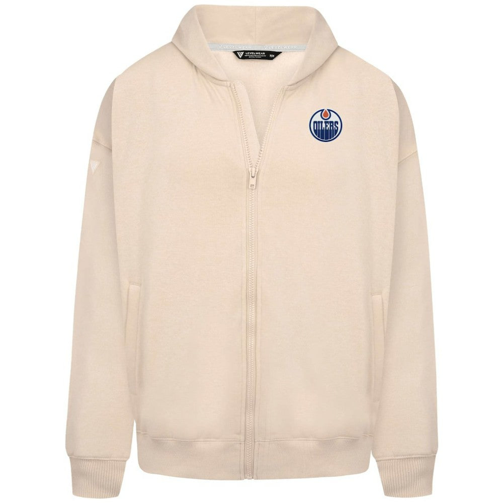 Edmonton Oilers - Levelwear Uphill Stained Glass Full-Zip Hoodie Jacket Khaki
