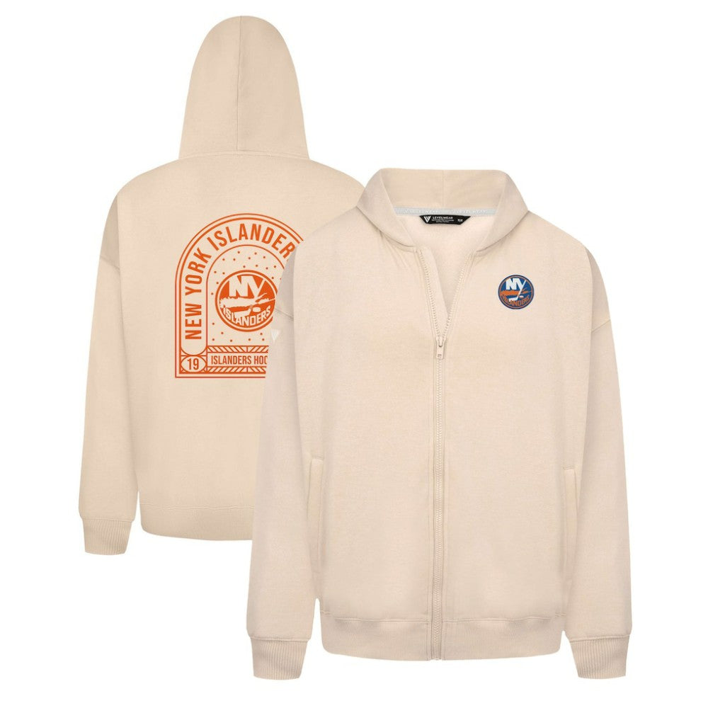 New York Islanders - Levelwear Uphill Stained Glass Full-Zip Hoodie Jacket Khaki