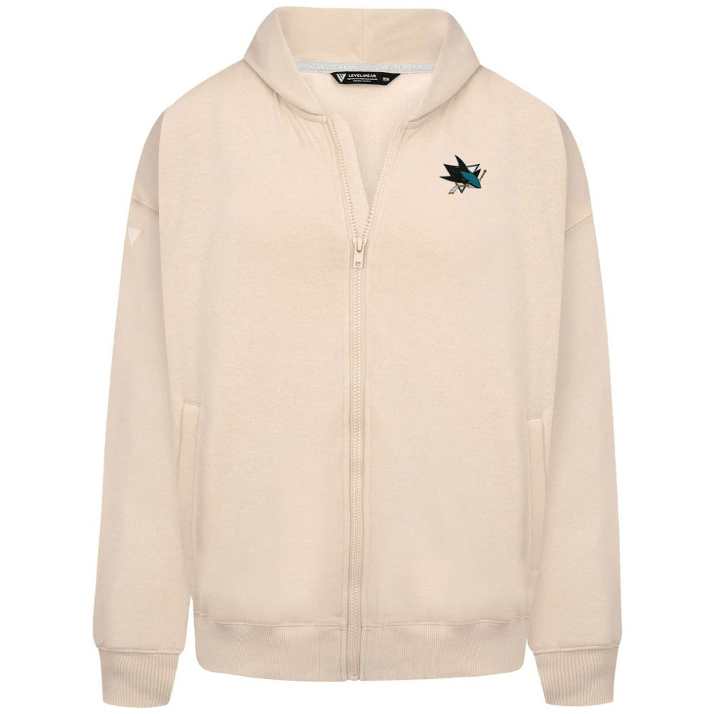 San Jose Sharks - Levelwear Uphill Stained Glass Full-Zip Hoodie Jacket Khaki