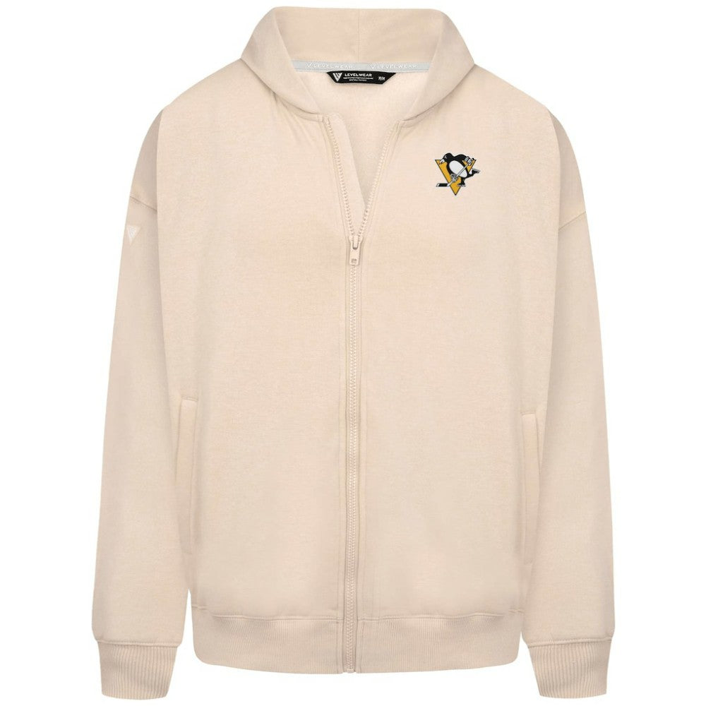 Pittsburgh Penguins Levelwear Uphill Stained Glass Full-Zip Hoodie Jacket Khaki