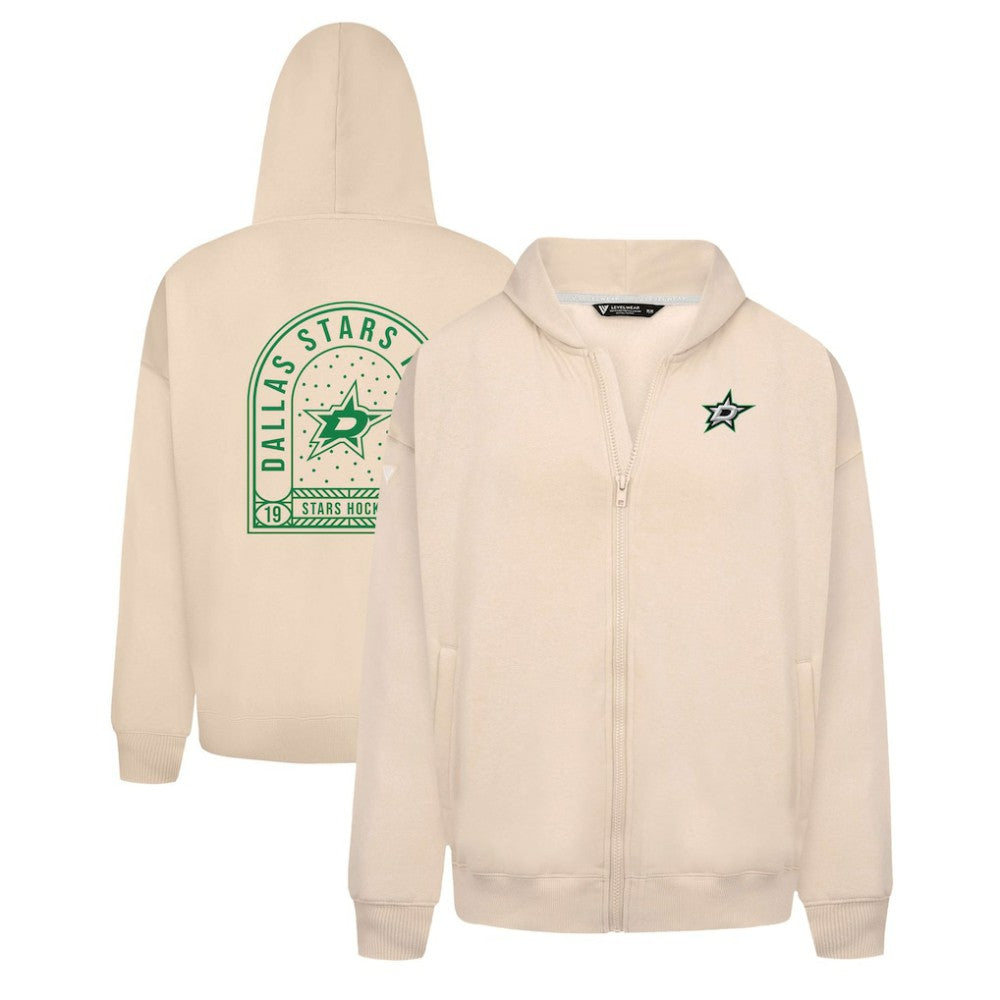 Dallas Stars - Levelwear Uphill Stained Glass Full-Zip Hoodie Jacket Khaki