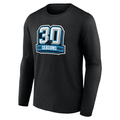 Carolina Panthers 30th Anniversary Long Sleeve T-Shirt Black - NFL