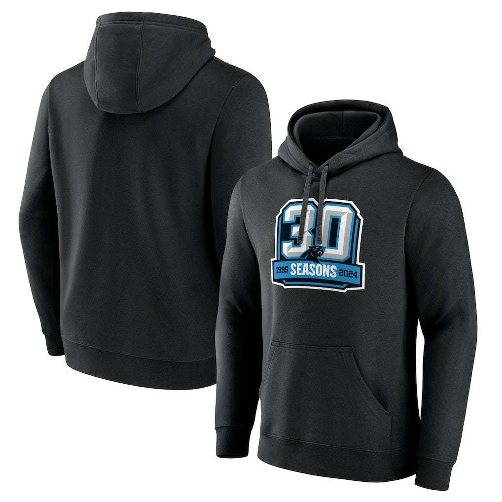 Carolina Panthers 30th Anniversary Pullover Hoodie Black - NFL