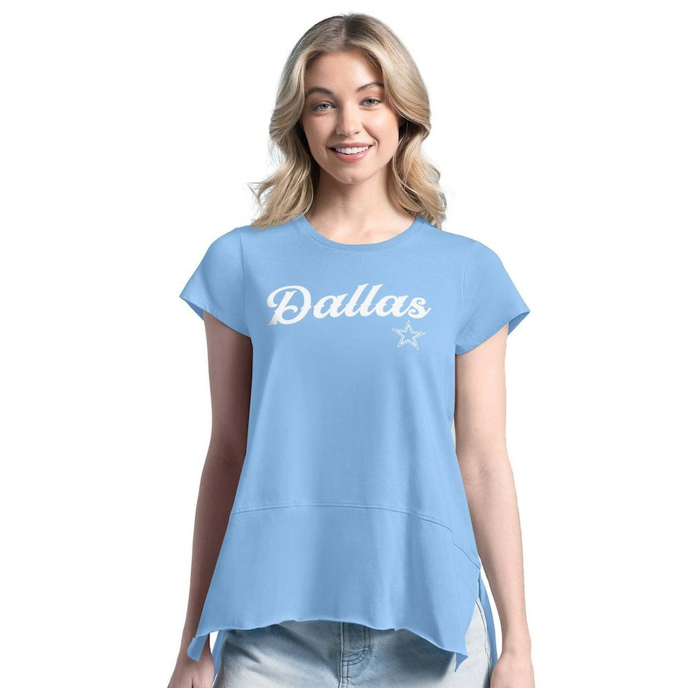 Dallas Cowboys Margaritaville Women's Gametime Is Paradise T-Shirt Light Blue - NFL