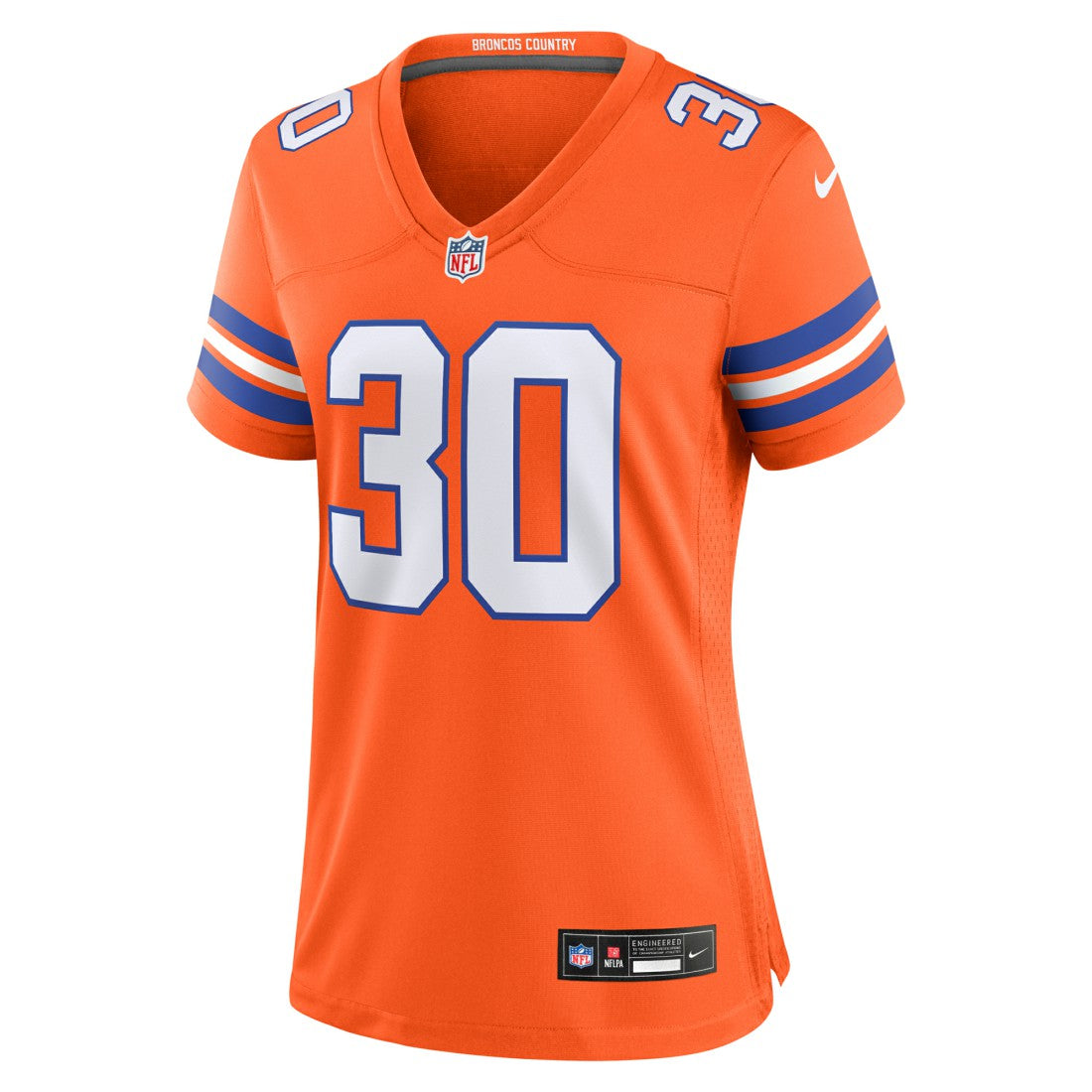 Terrell Davis Denver Broncos Women's Mile High Collection 1977 Throwback Retired Player Game Jersey Orange - Nike