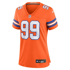 Zach Allen Denver Broncos Women's Mile High Collection 1977 Throwback Player Game Jersey Orange - Nike