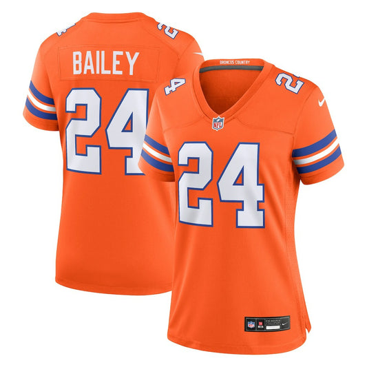 Champ Bailey Denver Broncos Women's Mile High Collection 1977 Throwback Retired Player Game Jersey - Orange | NFL Jerseys
