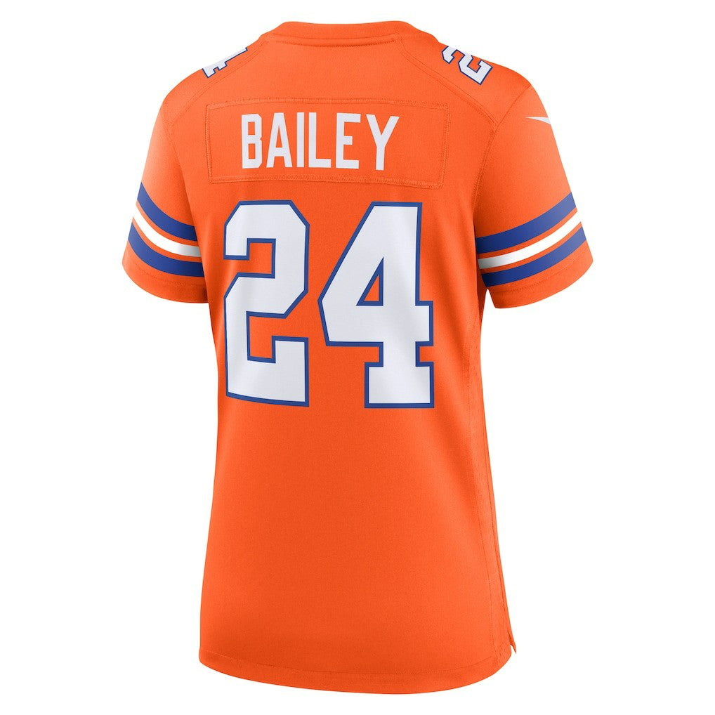 Champ Bailey Denver Broncos Women's Mile High Collection 1977 Throwback Retired Player Game Jersey Orange - Nike