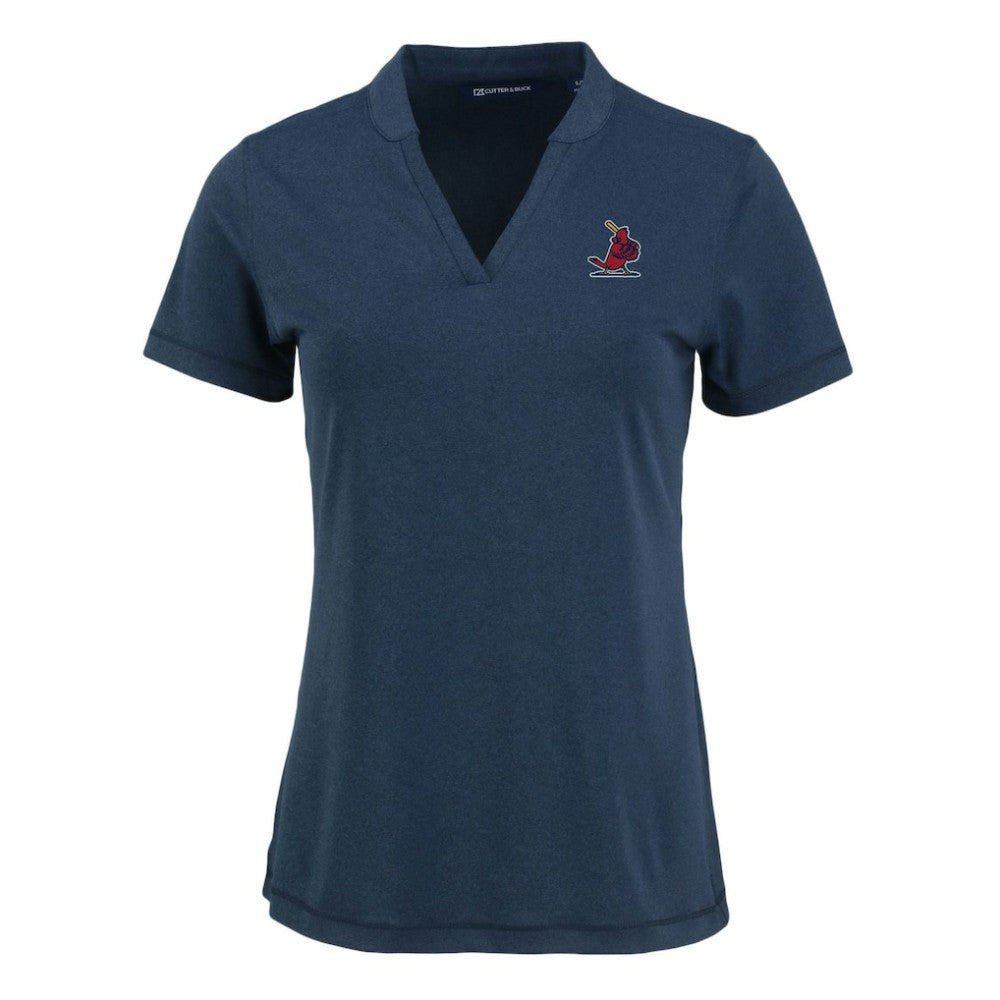 St. Louis Cardinals Cutter & Buck Women's Forge Stretch Blade DryTec V-Neck Polo discount