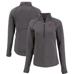 Baltimore Orioles Cutter & Buck Women's Peshastin Eco Fleece Recycled Raglan Half-Zip Top Lifestyle