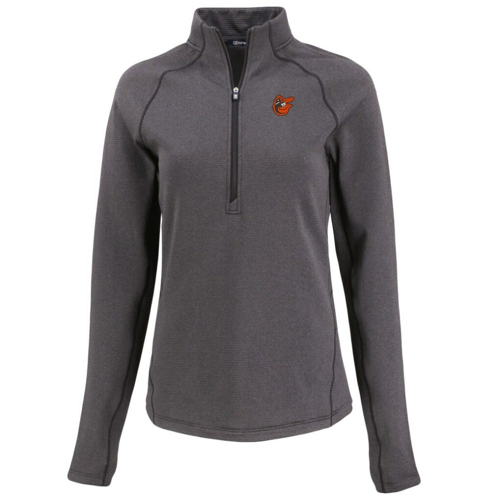 Baltimore Orioles Cutter & Buck Women's Peshastin Eco Fleece Recycled Raglan Half-Zip Top Lifestyle