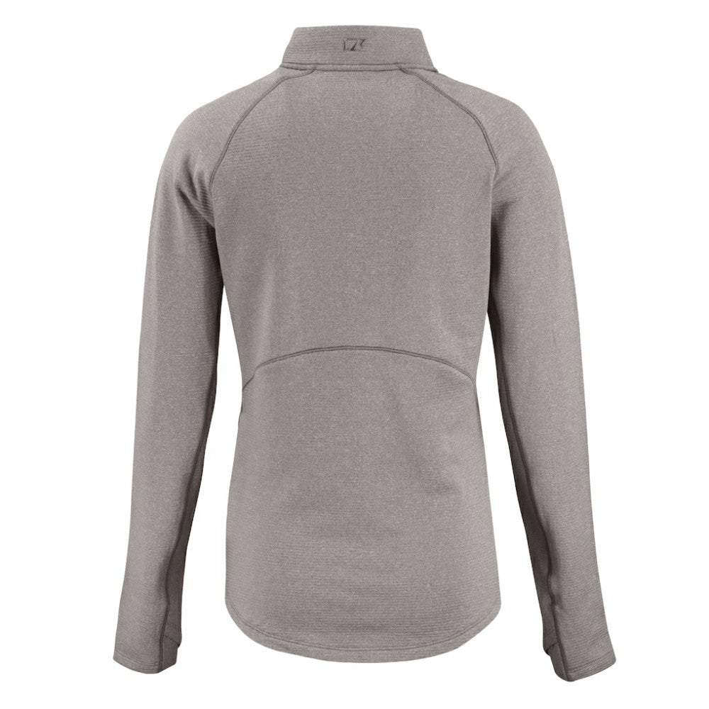 Atlanta Braves Cutter & Buck Women's Peshastin Eco Fleece Recycled Raglan Half-Zip Top Clearance