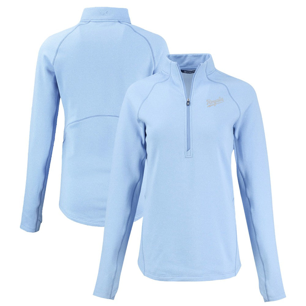 Kansas City Royals Cutter & Buck Women's Peshastin Eco Fleece Recycled Raglan Half-Zip Top Online
