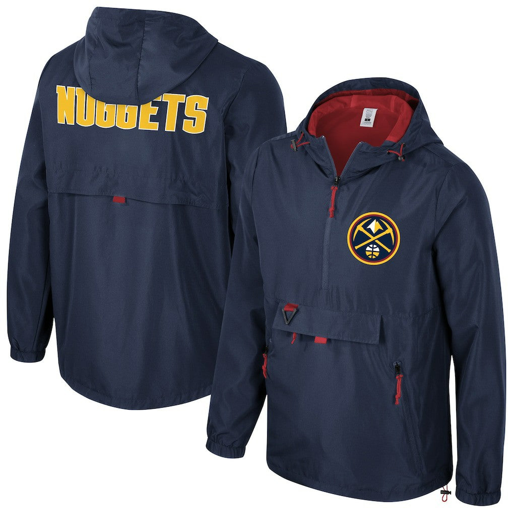 NBA - Denver Nuggets Stadium Essentials Unisex Compete Quarter-Zip Windbreaker Jacket - Navy