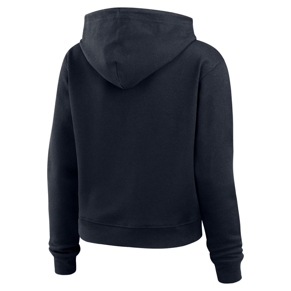 Houston Texans WEAR by Erin Andrews Women's Plus Size Waffle Hoodie Pullover Top Navy - NFL
