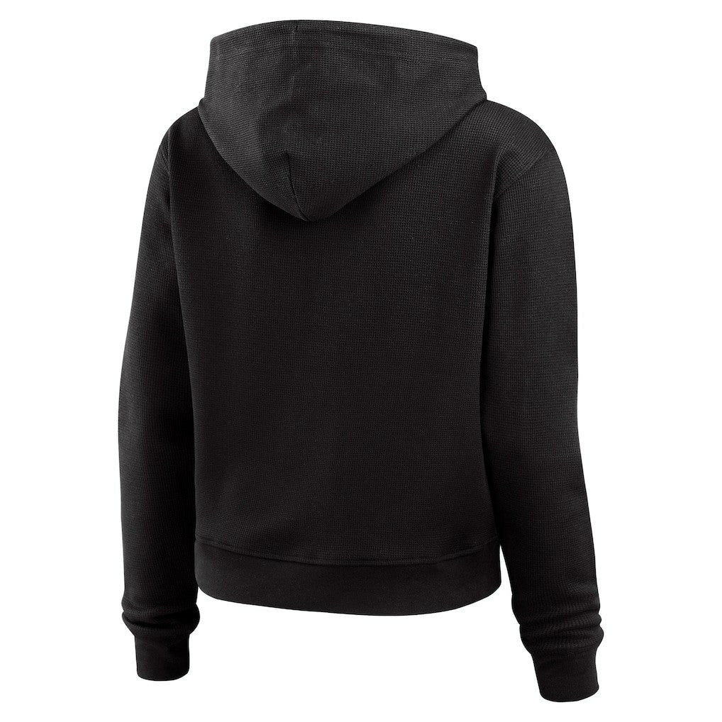 Jacksonville Jaguars WEAR by Erin Andrews Women's Plus Size Waffle Hoodie Pullover Top Black - NFL