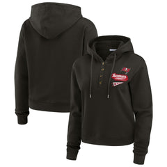 Tampa Bay Buccaneers WEAR by Erin Andrews Women's Plus Size Waffle Hoodie Pullover Top Pewter - NFL