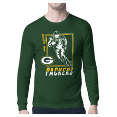 Green Bay Packers Starter Player Grid Graphic Long Sleeve T-Shirt Olive - NFL