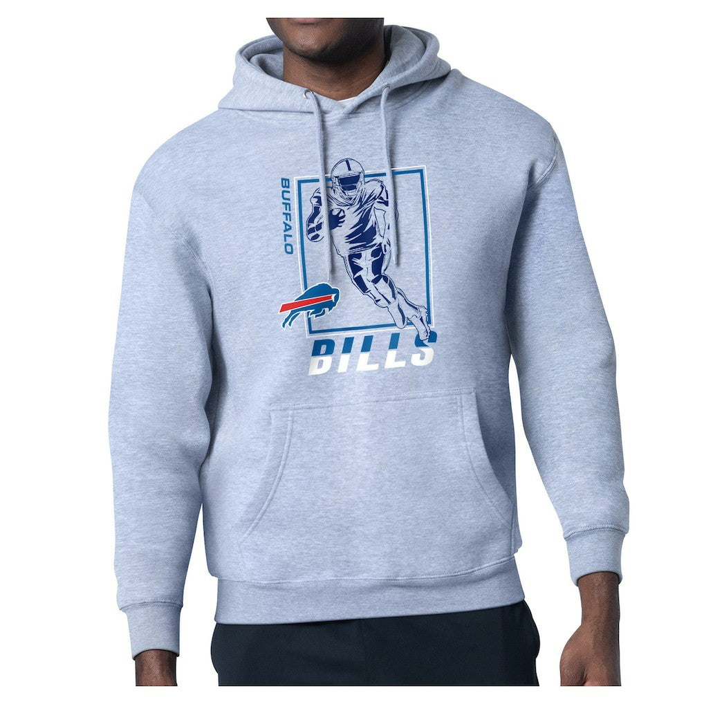 Buffalo Bills Starter Player Grid Pullover Hoodie Heather Gray - NFL